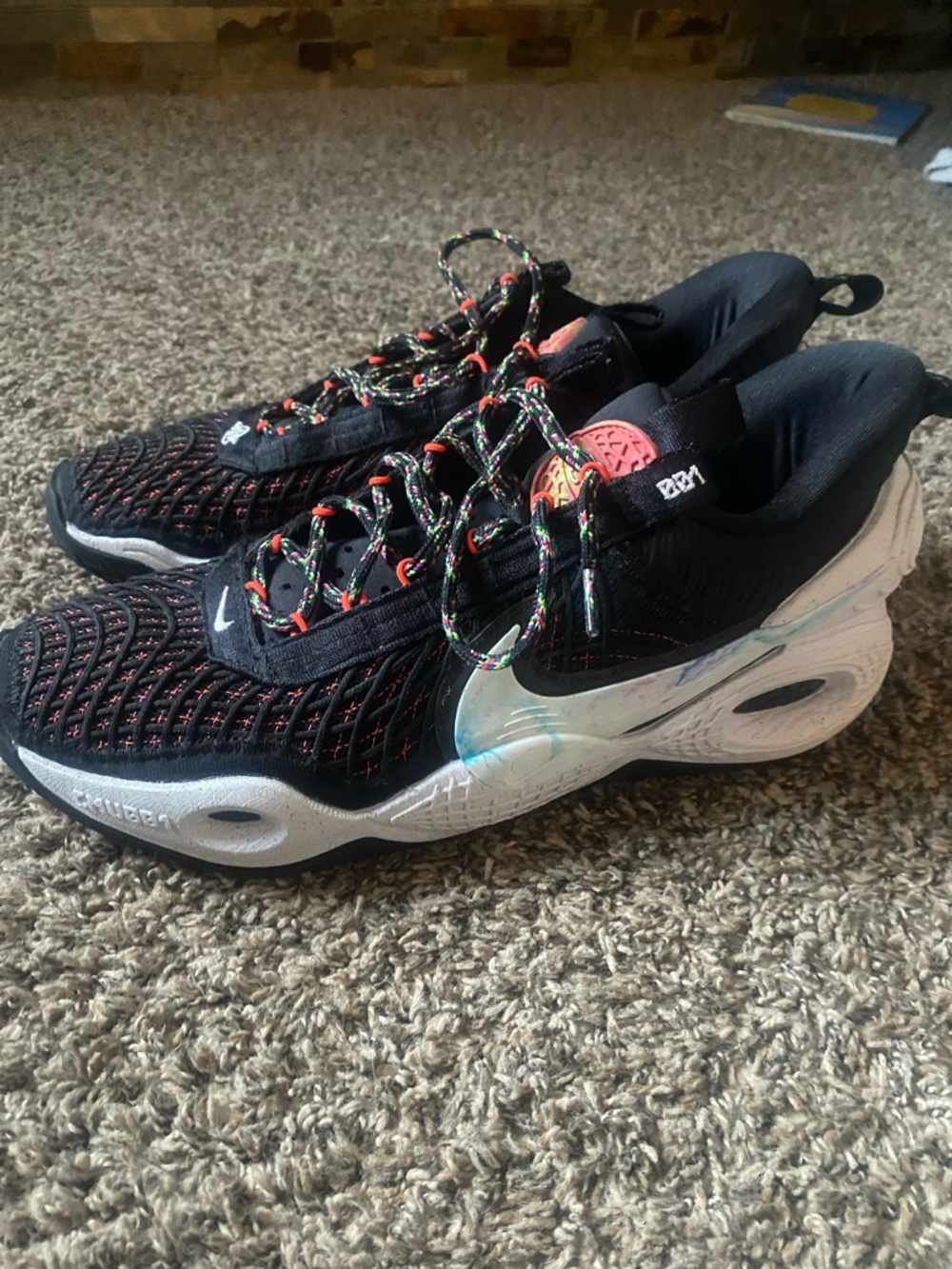 Nike Black Knit cosmic unity basketball shoes with White Sole BRAND NEW *no box*